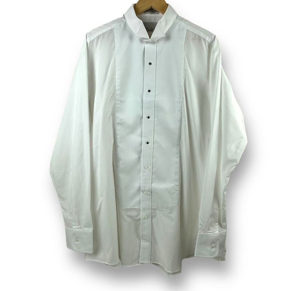 Neil Allyn Men's Size XL Tuxedo Formal Shirt White Button Down Dress‎ Shirt